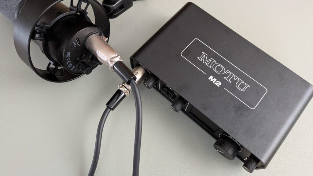 motu-m2-and-dynamic-microphone